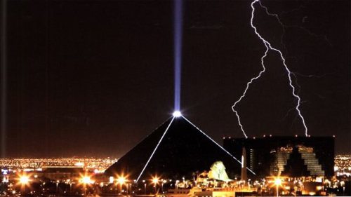 Its not the brightest thing on Earth though. That record belongs to the skybeam at the Luxor Resort and Casino in Las Vegas. At 42.3 billion candela, the Luxor Sky Beam is the strongest beam of light in the world.