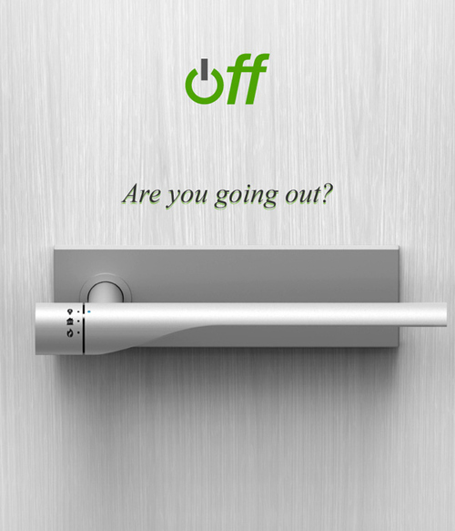 interior desing futuristic door handles - off Are you going out?