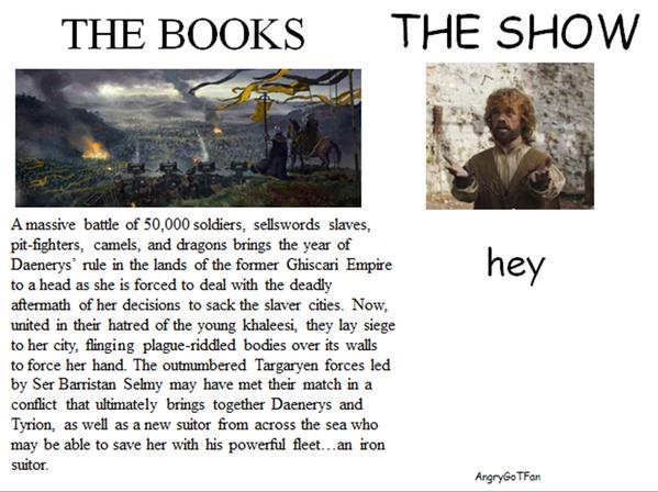 13 Game of Thrones Book VS Show Comparisons