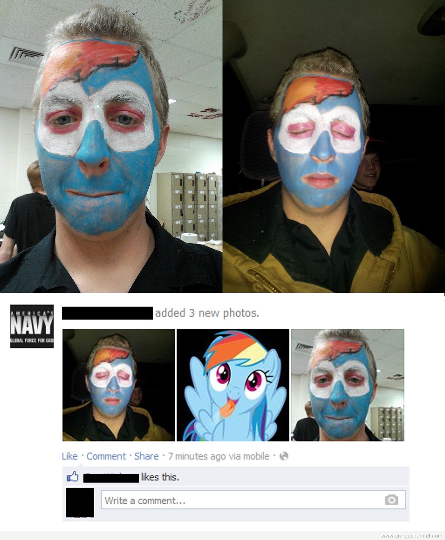 cringe brony - os 20 added 3 new photos. Sleul Foret Force Comment . 7 minutes ago via mobile this. Write a comment...