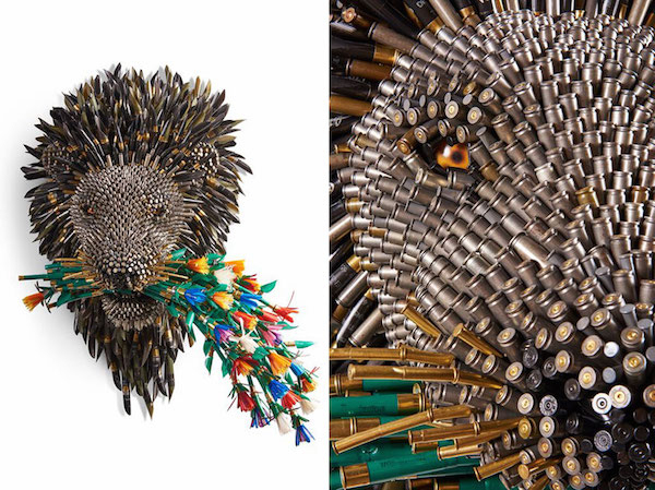 Artist Turns Bullet Shells Into Works of Art