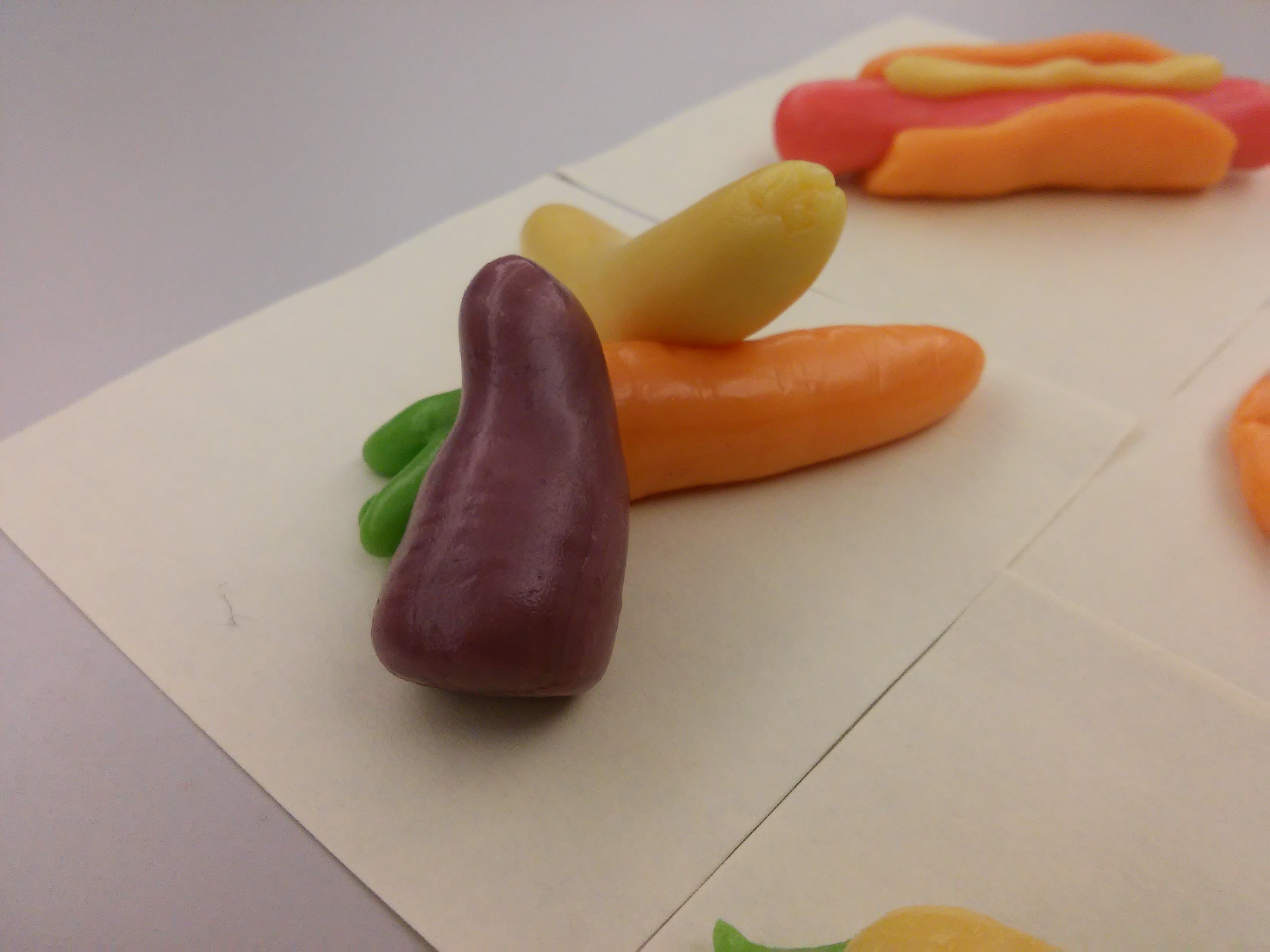 An egg plant, carrot and squash.  This inspired coworkers to raise the bar....punctuated equilibrium...... and....