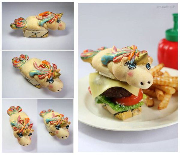 cool food unicorn burger