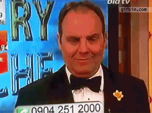 gifs - snot comes out of a mans nose on tv