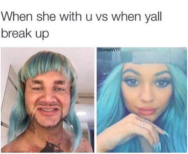 y all together vs when y all break up - When she with u vs when yall break up StoriesWTF