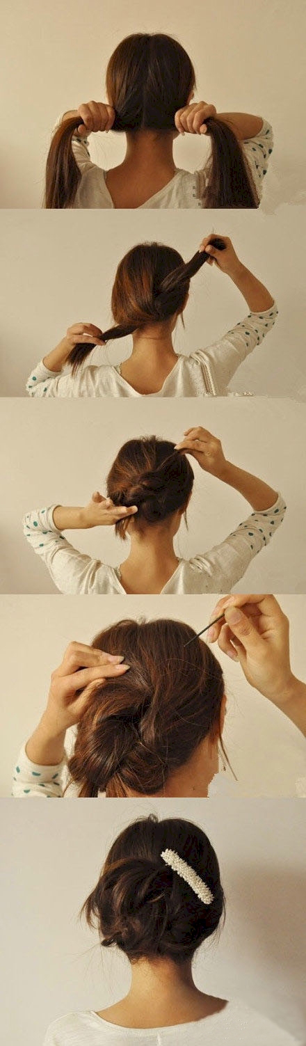 Arguably the best way to fix your hair if they'e in a mess and you only have a few moments to sort them out.
