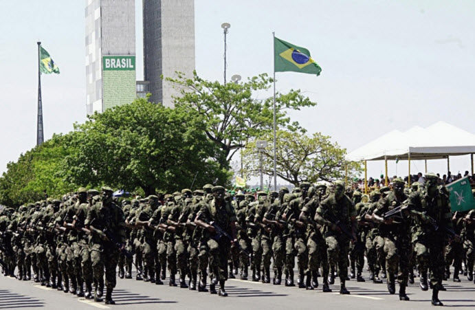 13. Brazil: 318,480 active personnel.