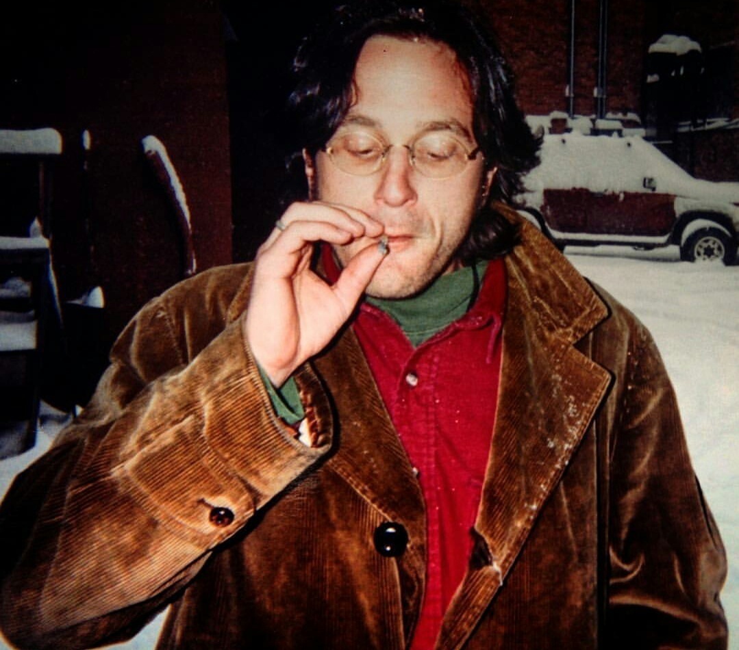 Marc Maron smoking a joint in Aspen, 1995.