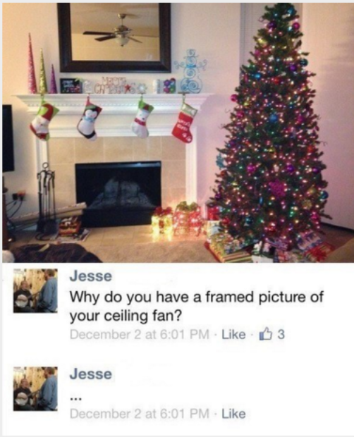 framed picture of ceiling fan - Jesse Why do you have a framed picture of your ceiling fan? December 2 at 3 Jesse December 2 at