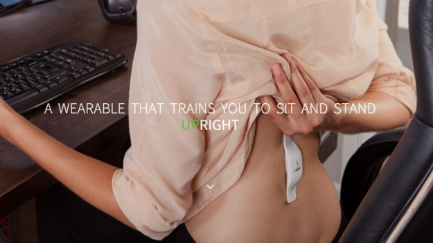 A device that helps your posture by vibrating if you slouch.