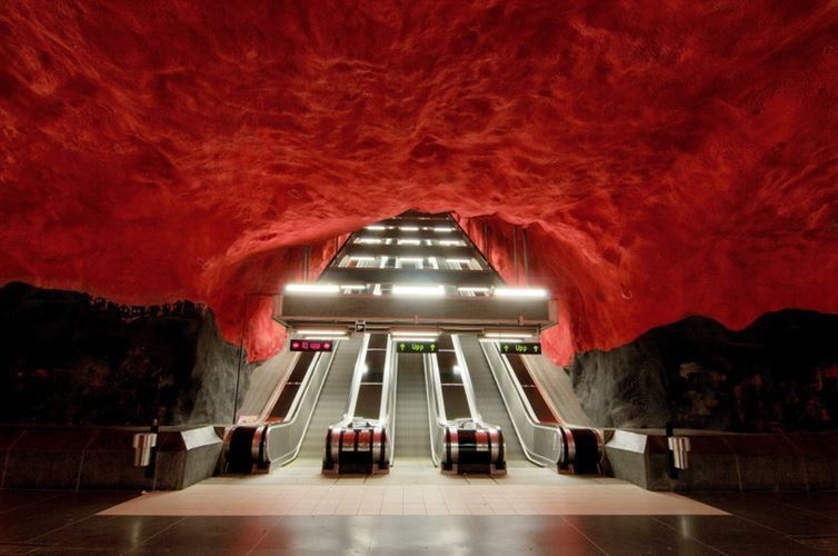 A subway station in Stockholm,