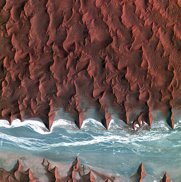 The Namib desert in southern Africa.