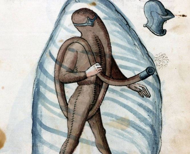 medieval diving suit