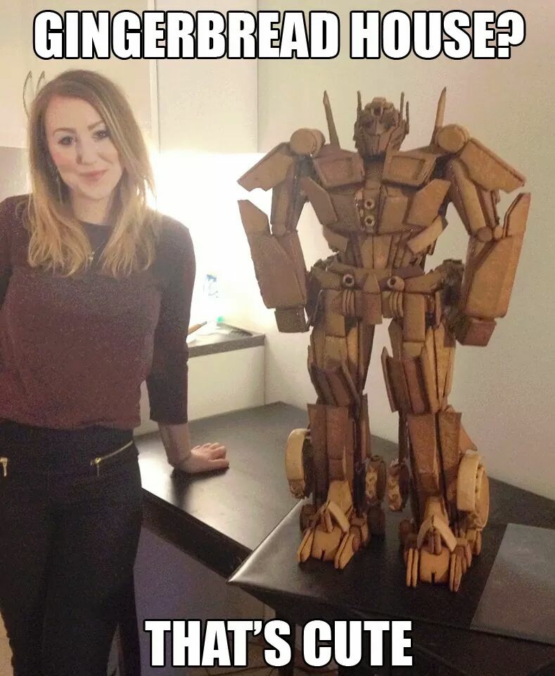 gingerbread optimus prime - Gingerbread House That'S Cute