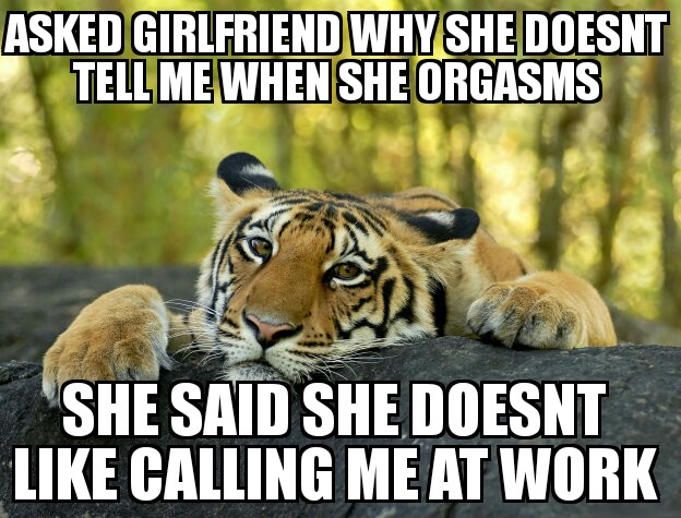 meme - most true memes - Asked Girlfriend Why She Doesnt Tell Me When She Orgasms She Said She Doesnt Calling Me At Work