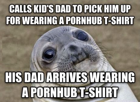 mijas - Calls Kid'S Dad To Pick Him Up For Wearing A Pornhub TShirt His Dad Arrives Wearing A Pornhub TShirt