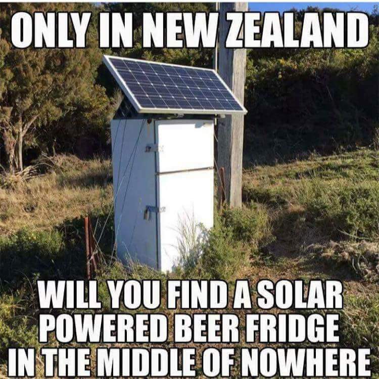 meme stream - new zealand funny memes - Only In New Zealand Will You Find A Solar Powered Beer Fridge In The Middle Of Nowhere