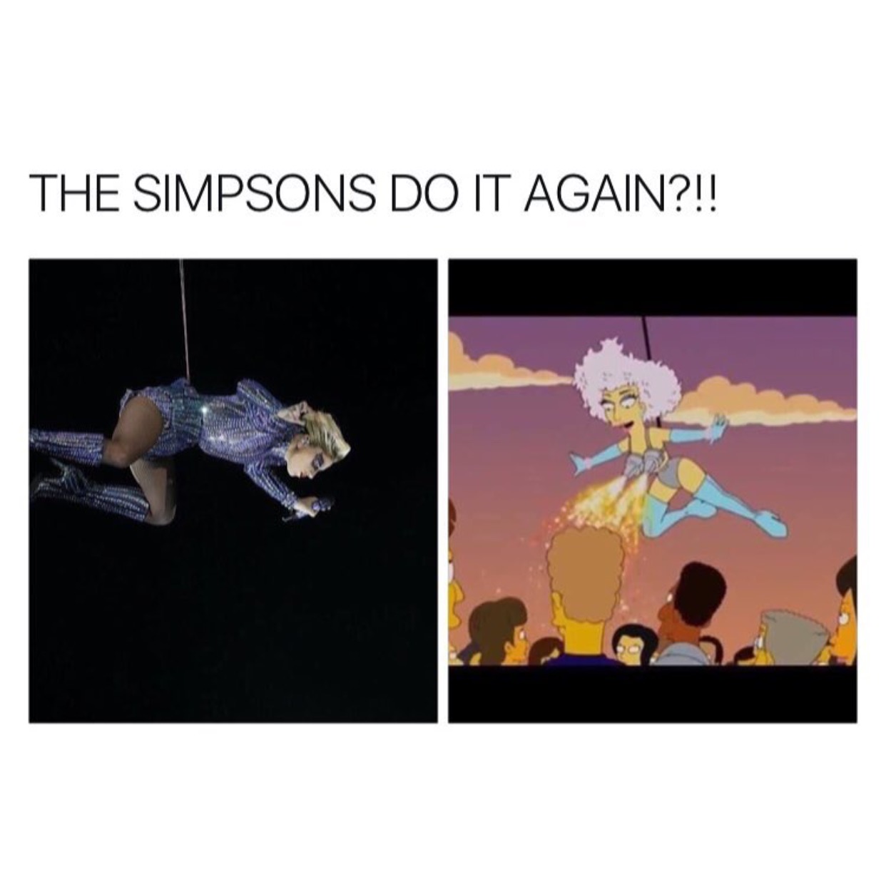 memes - lady gaga simpsons superbowl - The Simpsons Do It Again?!!