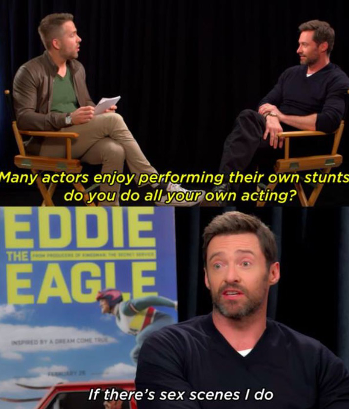meme stream - deadpool vs wolverine twitter - Many actors enjoy performing their own stunts do you do all your own acting? Eddie Eagle If there's sex scenes I do
