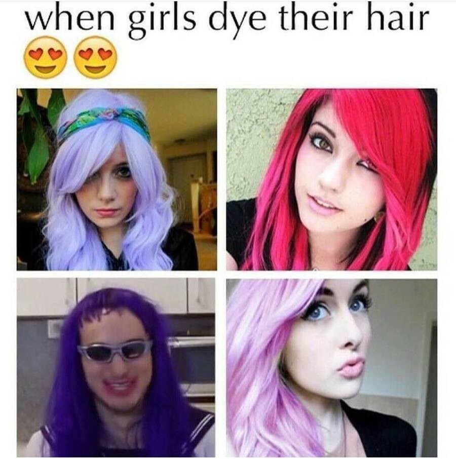 girls dye their hair - when girls dye their hair.