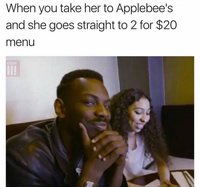 vikings 0 4 super bowl - When you take her to Applebee's and she goes straight to 2 for $20 menu