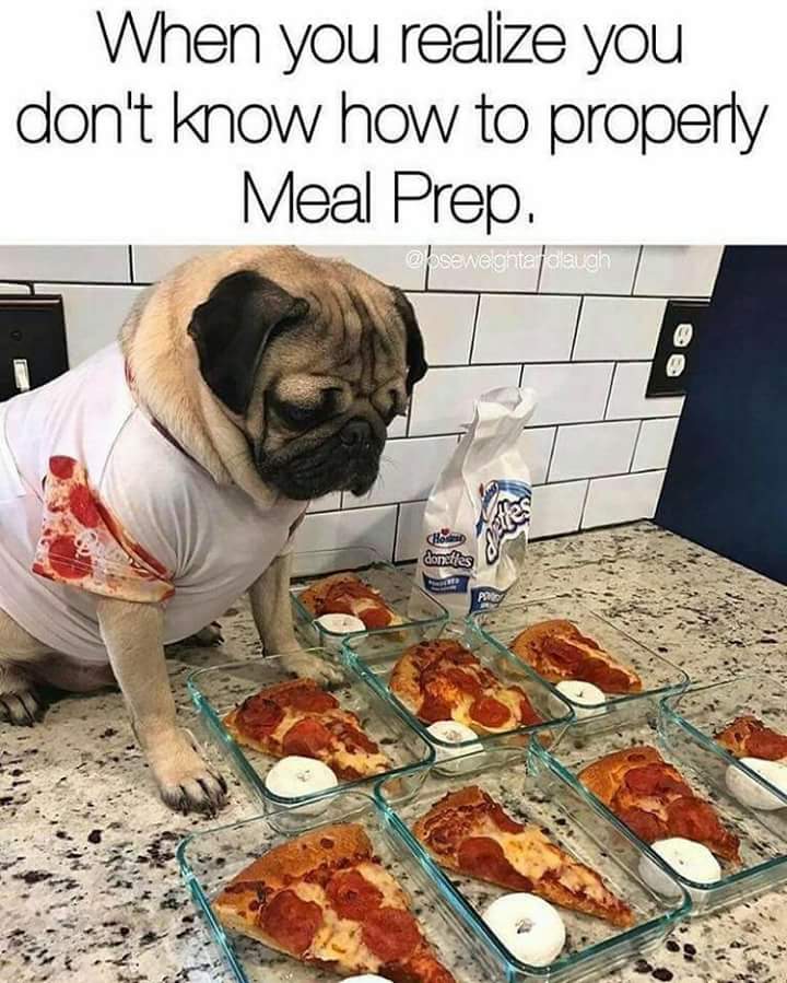 meme - pizza meme funny - When you realize you don't know how to properly Meal Prep. palaugh CHores donelles