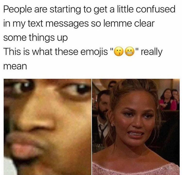 Funny meme about clarifying what emojis mean.