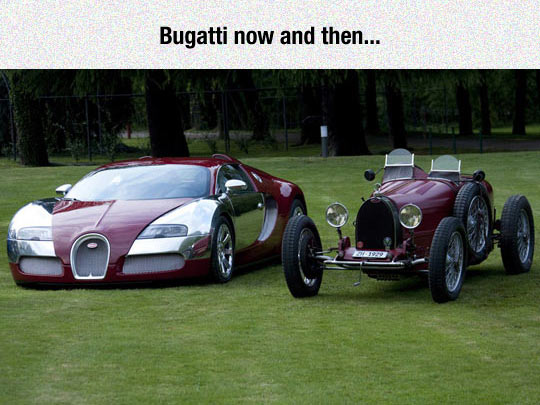 memes - bugatti veyron centenaire edition - Bugatti now and then...