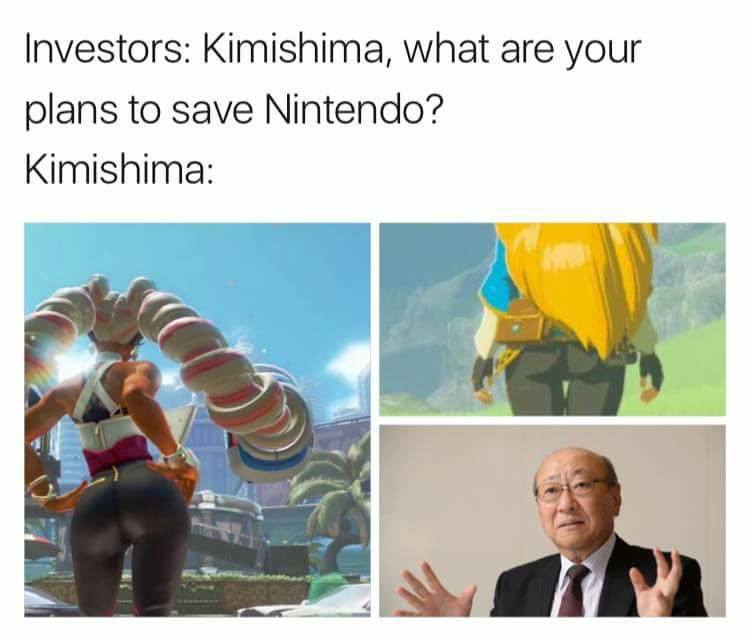 save nintendo meme - Investors Kimishima, what are your plans to save Nintendo? Kimishima