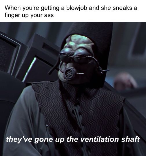 you re on this council - When you're getting a blowjob and she sneaks a finger up your ass they've gone up the ventilation shaft