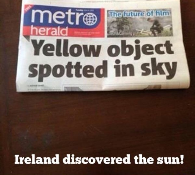 love share smile - The future of film m e tra The future of film herald Yellow object spotted in sky Ireland discovered the sun!