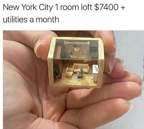 nyc memes - New York City 1 room loft $7400 utilities a month