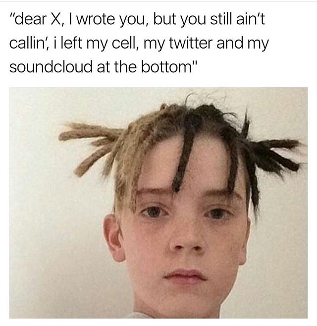 funny picture of kid with dreadlocks and a modified version of the Stan letter