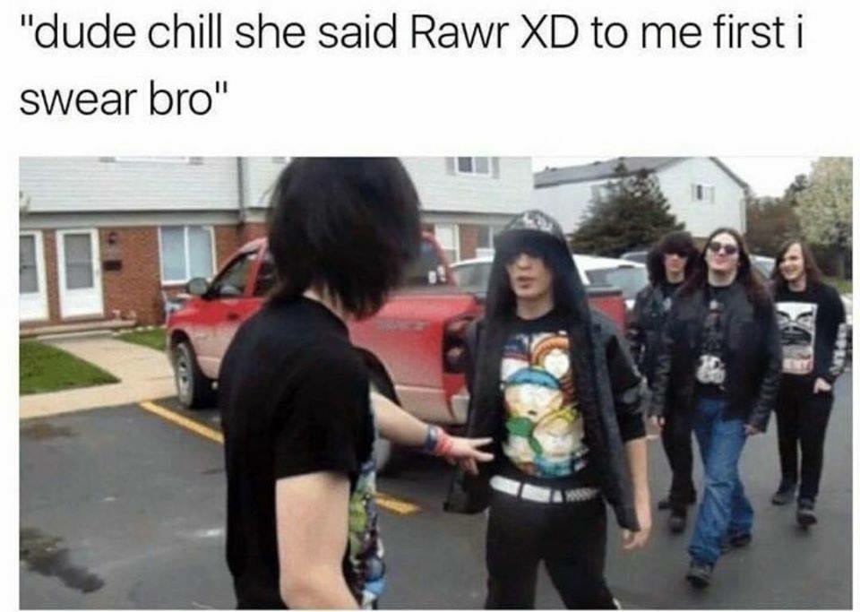 meme stream - rawr memes - "dude chill she said Rawr Xd to me first i swear bro"