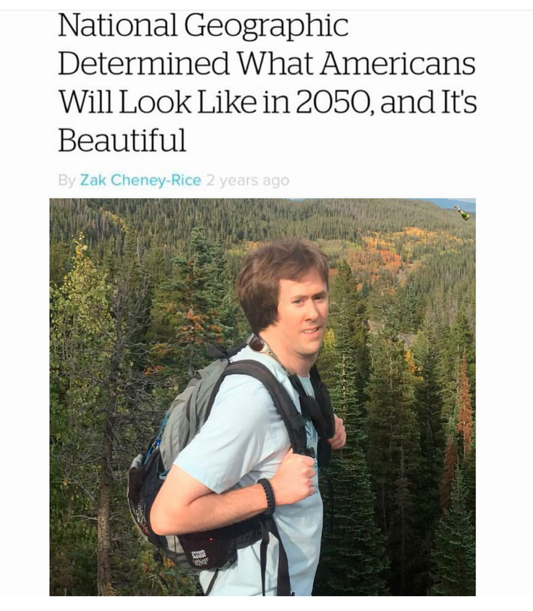 meme - my brother turned his head during a panoramic - National Geographic Determined What Americans Will Look in 2050, and It's Beautiful By Zak CheneyRice 2 years ago Cat