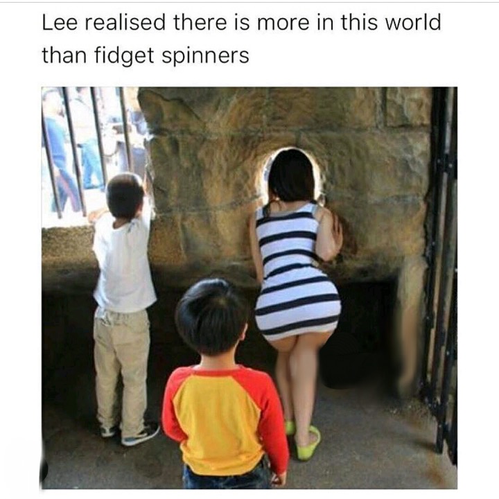 meme - ladies go first - Lee realised there is more in this world than fidget spinners
