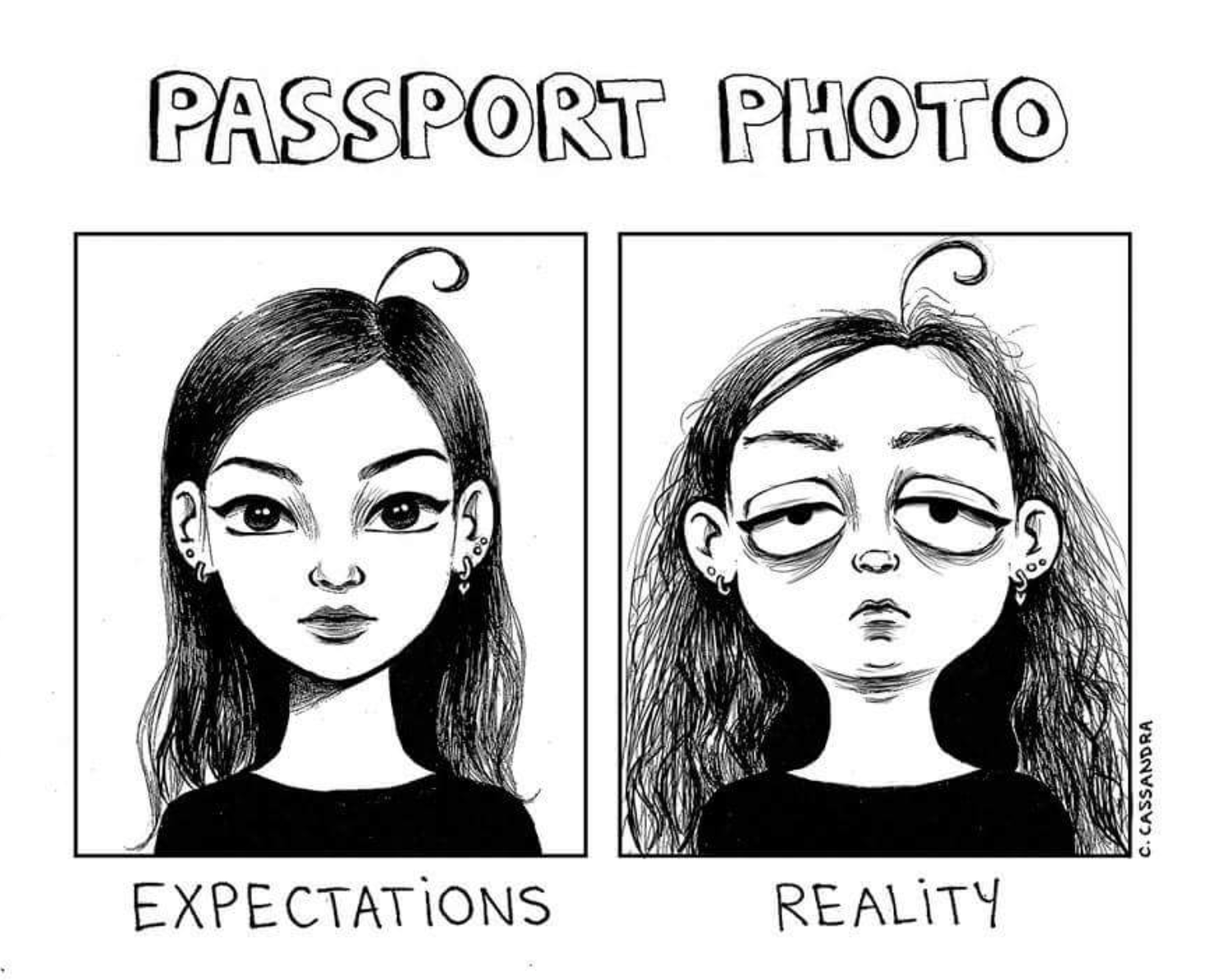 meme - cassandra c - Passport Photo C. Cassandra Expectations Reality