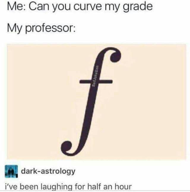 Meme about curving your grade.
