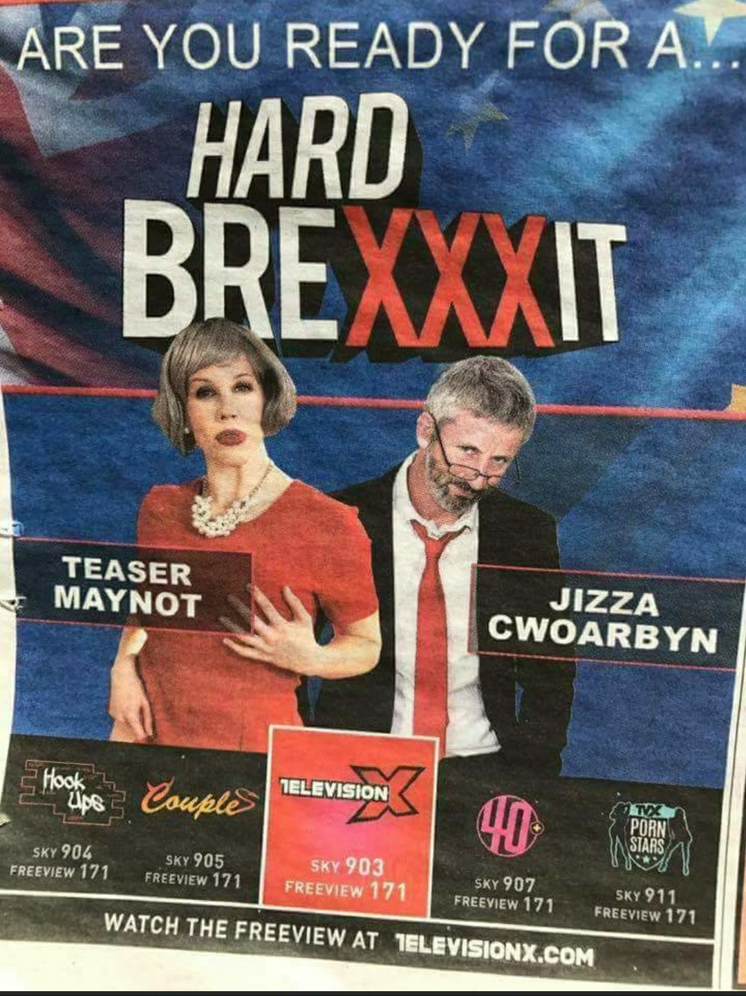 Pornographic version of Hard Brexxxit