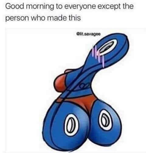 Meme saying good morning to everyone except the person who made that twisted fidget spinner.