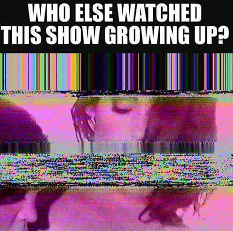 Meme asking who else watched this growing up with garbled playboy channel image.