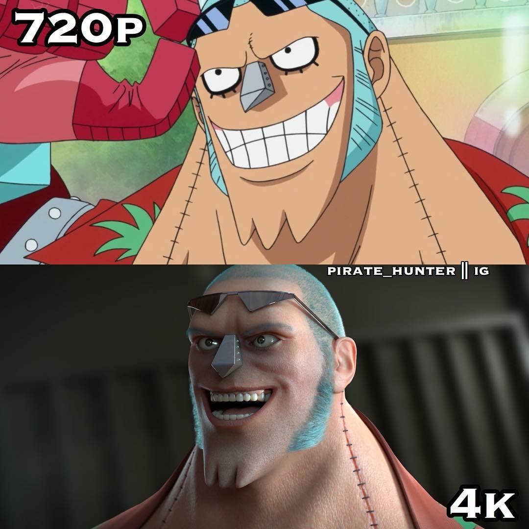 Funny meme on the difference between 720p and 4k
