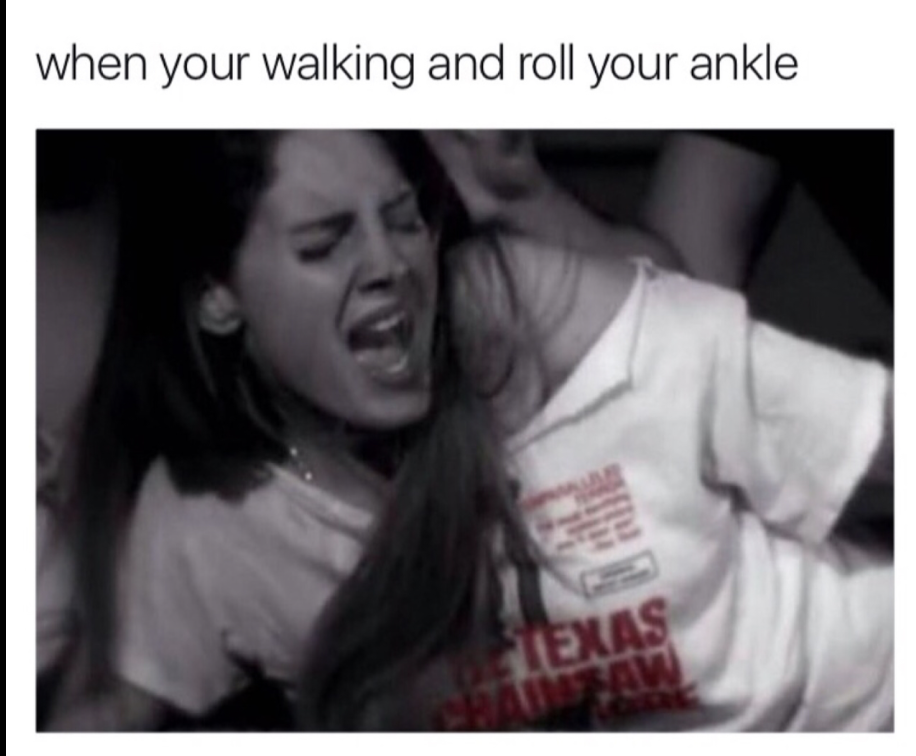 when your walking and roll your ankle Vis