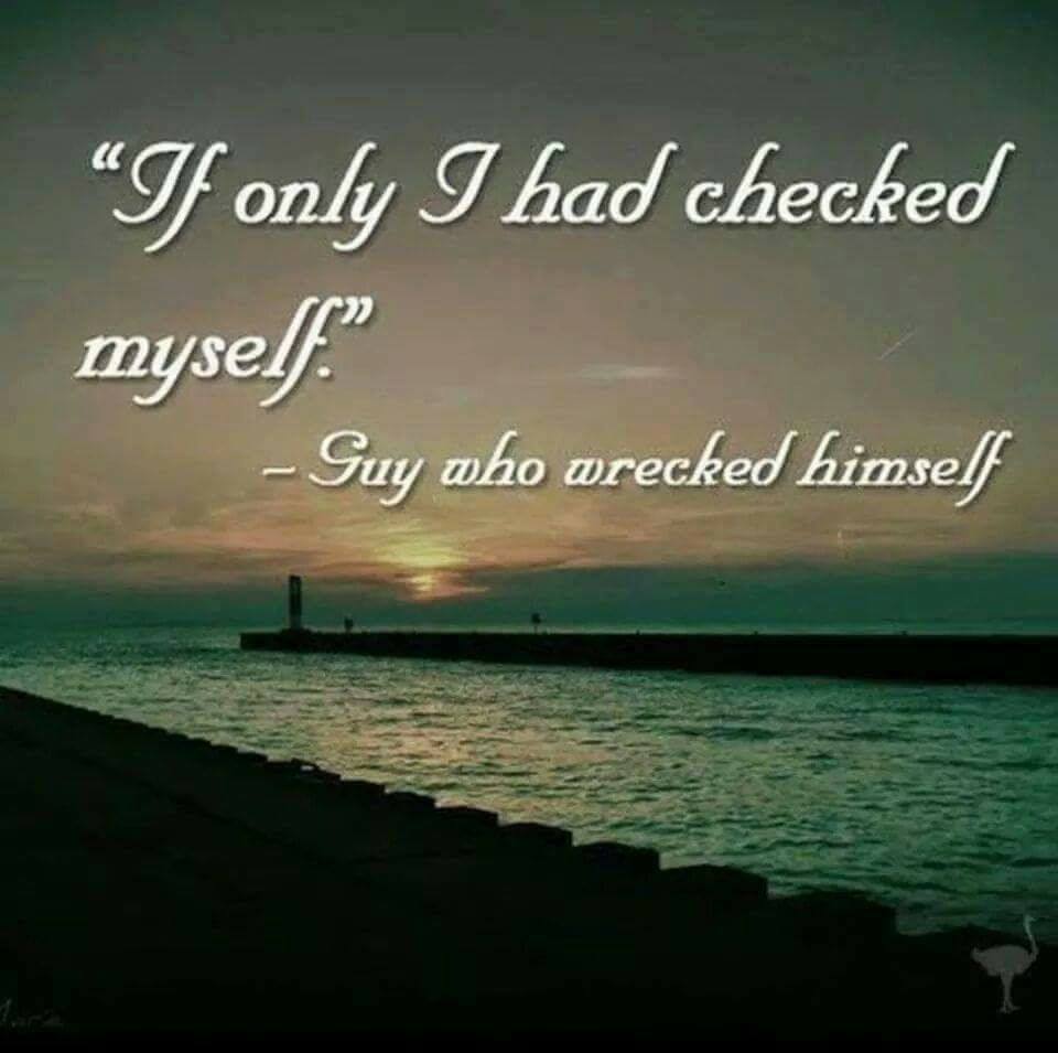 nature - If only I had checked myself." Guy who wrecked himself