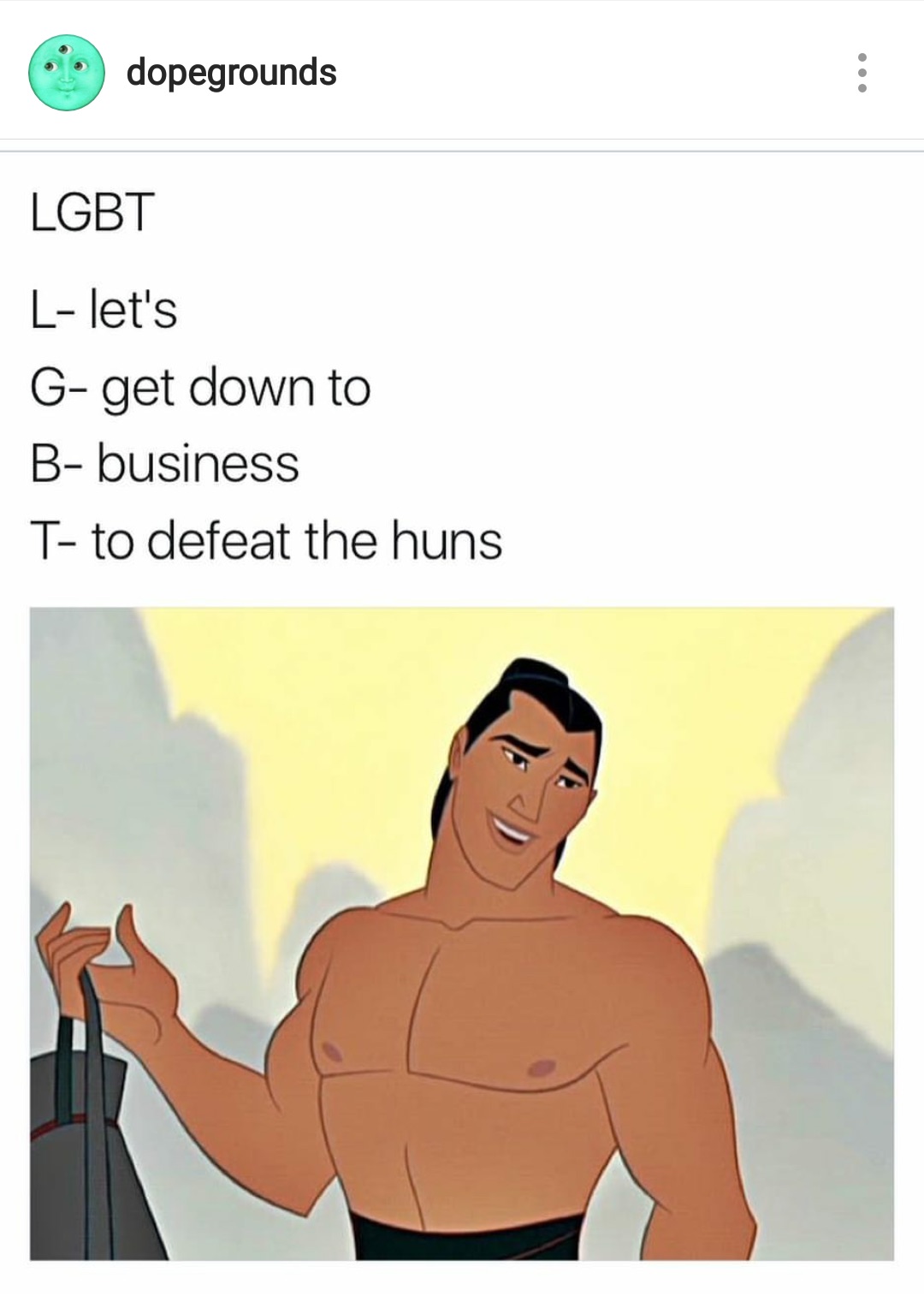 Funny Huns meme about LGBT meaning