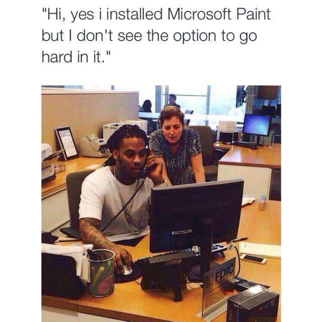 Funny meme about Microsoft Paint