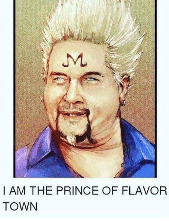 meme stream - majin guy fieri - I Am The Prince Of Flavor Town