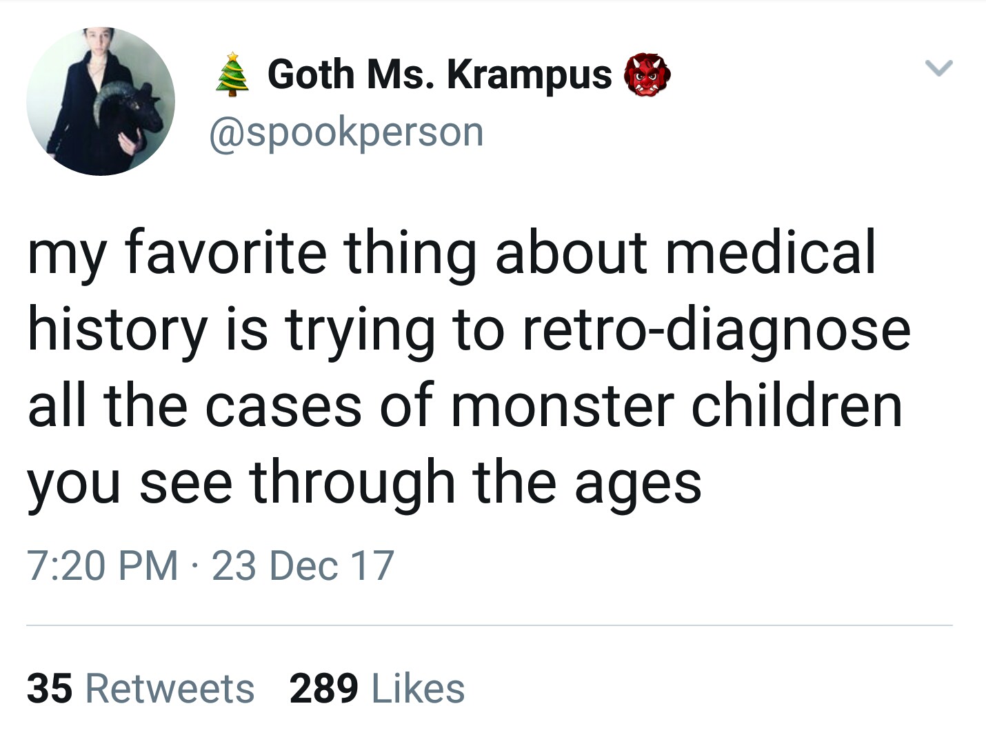 matthew 18 9 - Goth Ms. Krampus my favorite thing about medical history is trying to retrodiagnose all the cases of monster children you see through the ages 23 Dec 17 35 289