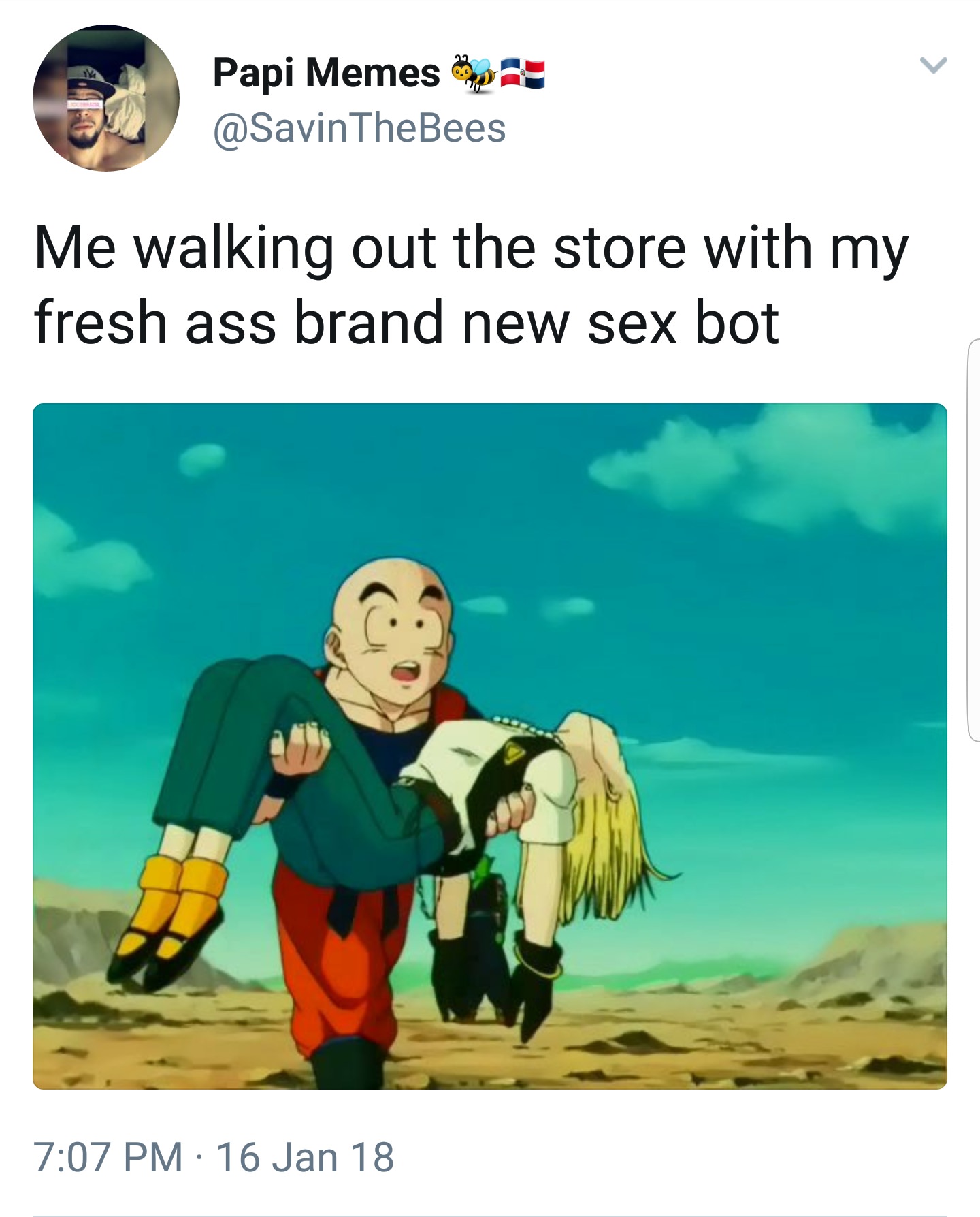 meme stream - we living in 2018 while - Papi Memes pas Me walking out the store with my fresh ass brand new sex bot 16 Jan 18
