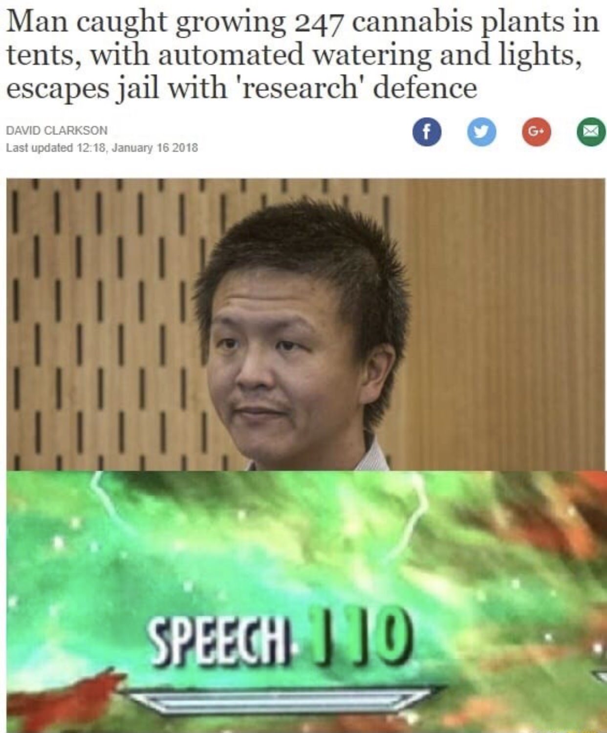 meme stream - nibba meme - Man caught growing 247 cannabis plants in tents, with automated watering and lights, escapes jail with 'research' defence David Clarkson Last updated , Speech 110